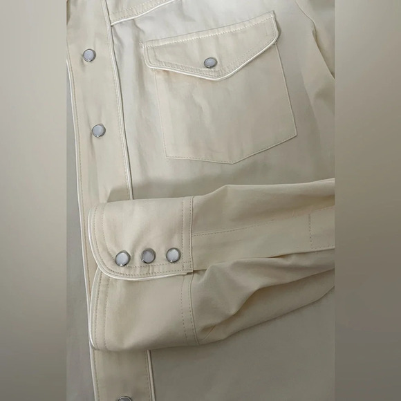 NWT MANGO Cotton shirt with shoulder pads size M - Picture 5 of 7